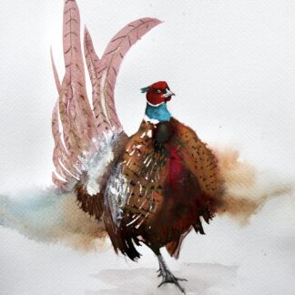 An original painting of a pheasant. Watercolour on archival paper. Check out our large selection of art for sale